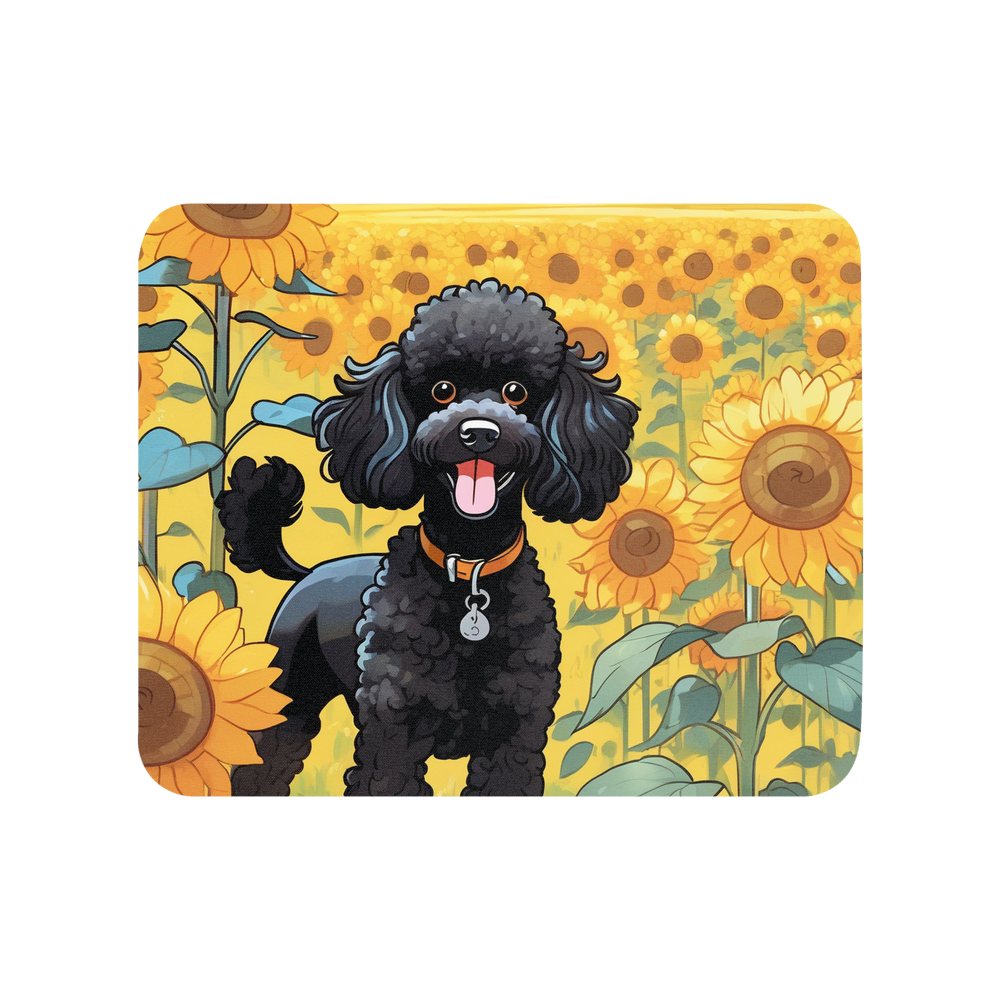 PugMug Custom Black Poodle Mouse Pad