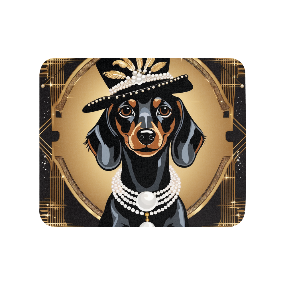 PugMug Custom Black Dachshund Mouse Pad