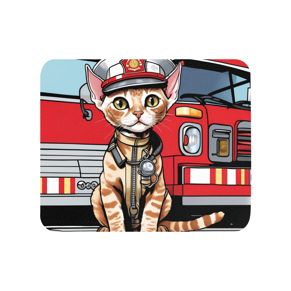 PugMug Custom Tabby Devon Rex Cat Mouse Pad