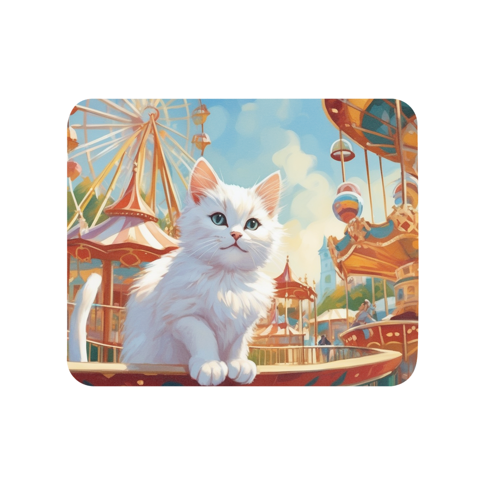 PugMug Custom White Companion Cat Mouse Pad