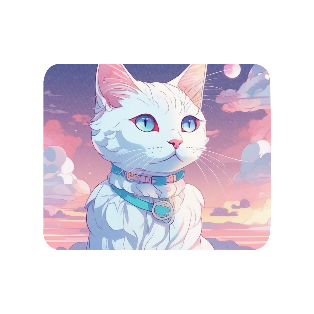 PugMug Custom White Companion Cat Mouse Pad