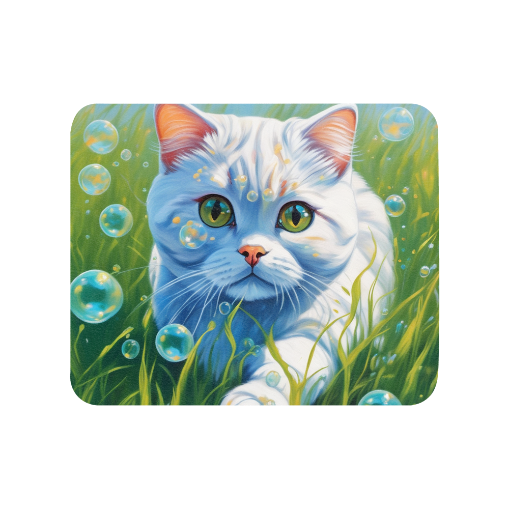 PugMug Custom White Scottish Fold Cat Mouse Pad