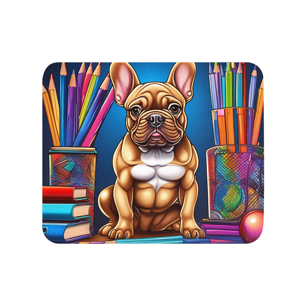 PugMug Custom Tan French Bulldog Mouse Pad