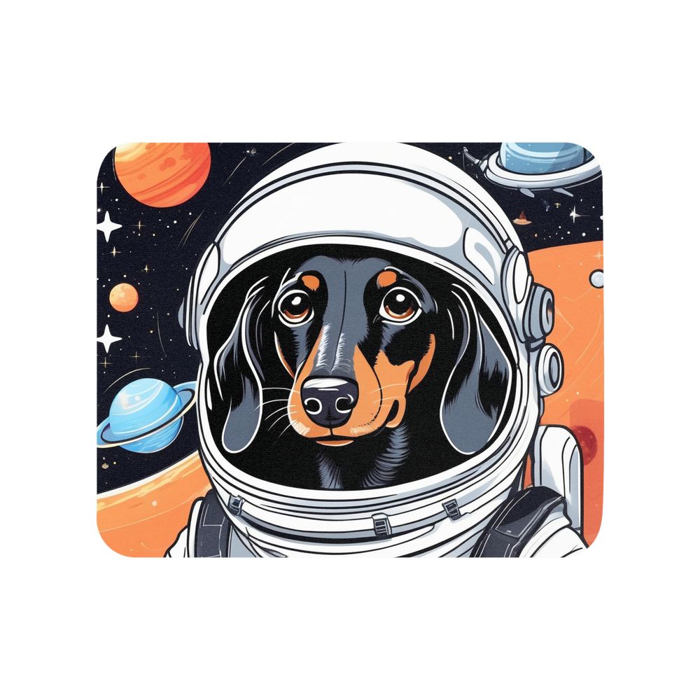 PugMug Custom Black Dachshund Mouse Pad