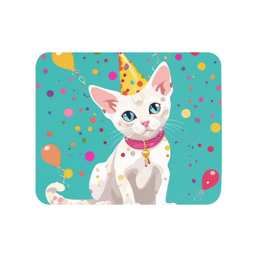 PugMug Custom White Devon Rex Cat Mouse Pad