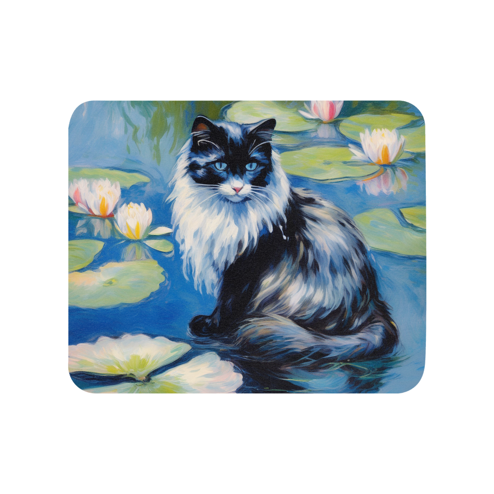 PugMug Custom Black Ragdoll Cat Mouse Pad