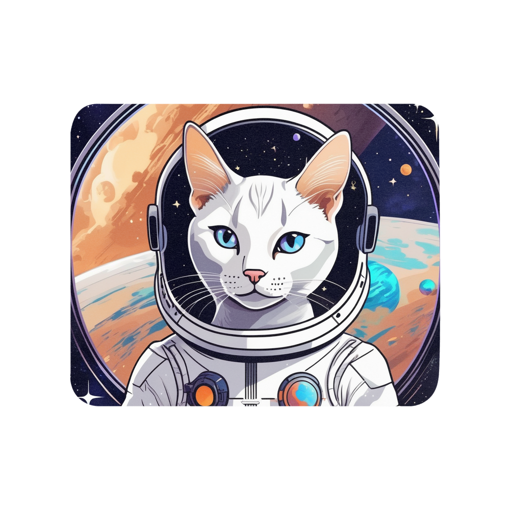 PugMug Custom White Abyssinian Cat Mouse Pad