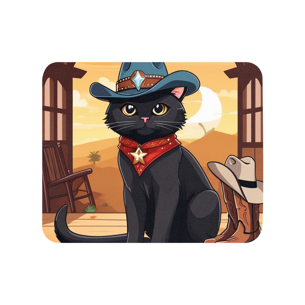 PugMug Custom Black Exotic Cat Mouse Pad