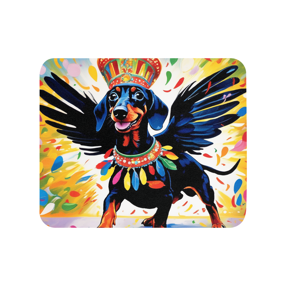 PugMug Custom Black Dachshund Mouse Pad