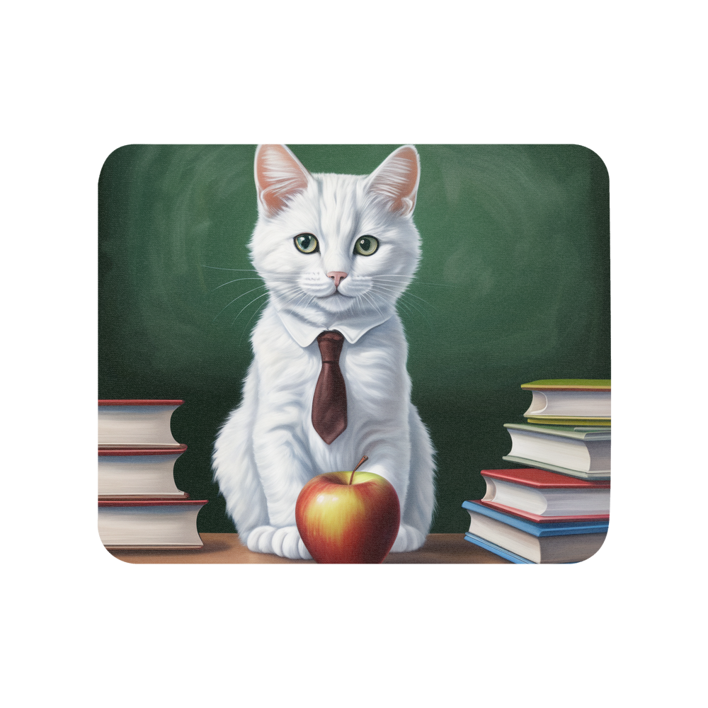 PugMug Custom White Companion Cat Mouse Pad