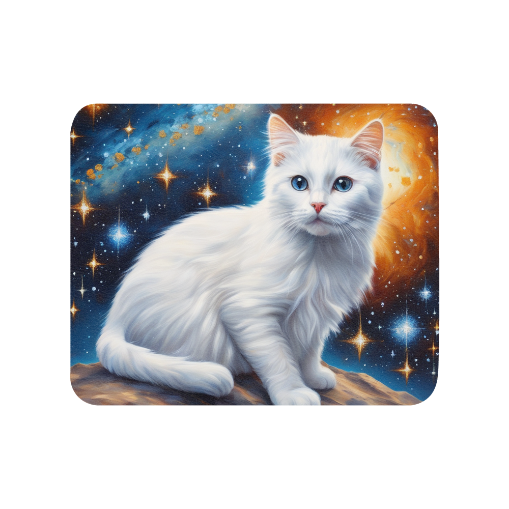 PugMug Custom White Companion Cat Mouse Pad