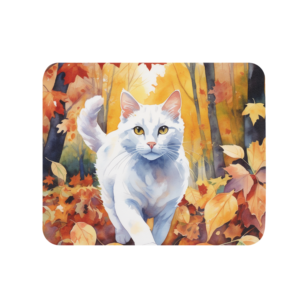 PugMug Custom White Companion Cat Mouse Pad