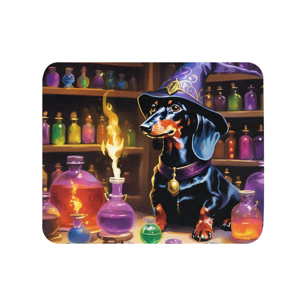 PugMug Custom Black Dachshund Mouse Pad