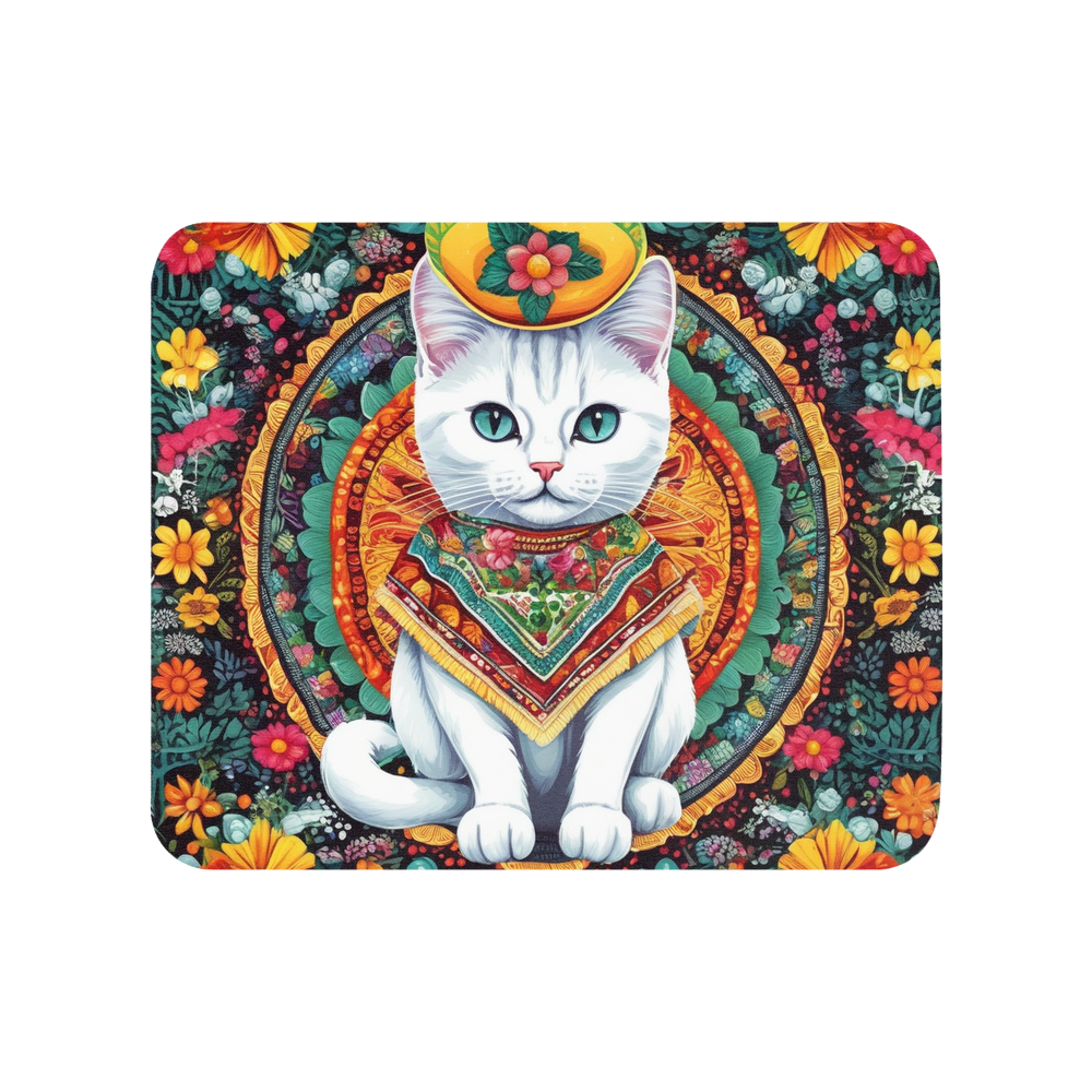 PugMug Custom White Companion Cat Mouse Pad