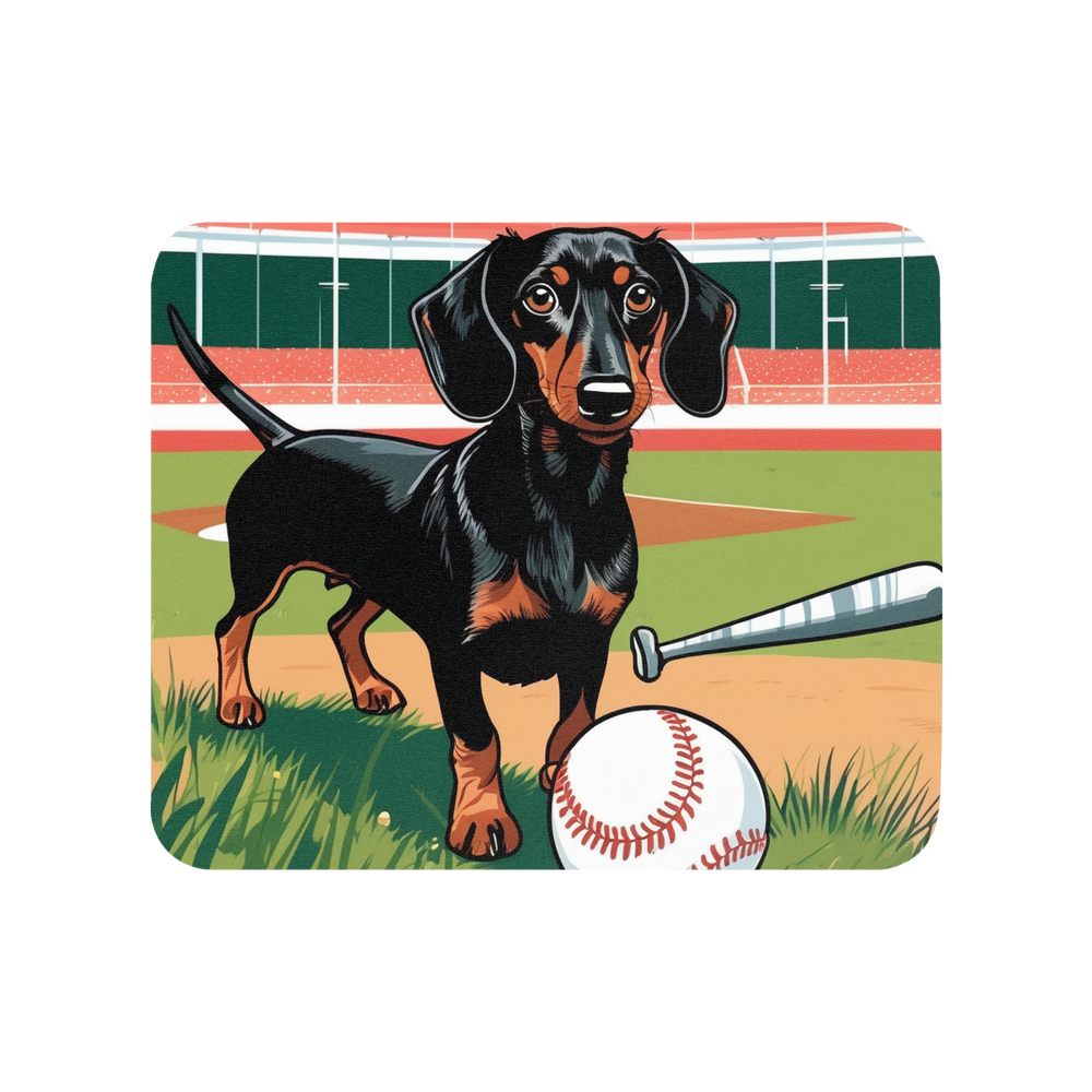 PugMug Custom Black Dachshund Mouse Pad