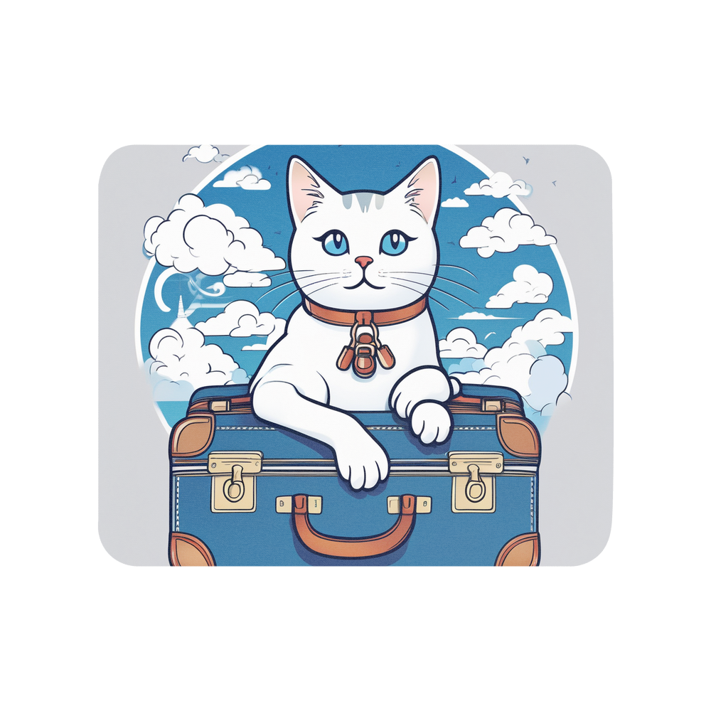 PugMug Custom White Companion Cat Mouse Pad