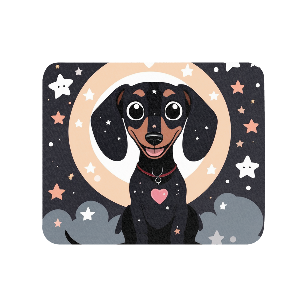 PugMug Custom Black Dachshund Mouse Pad