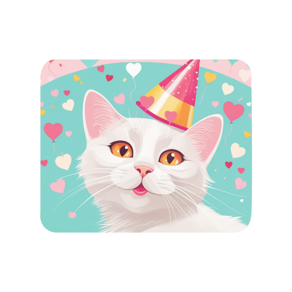 PugMug Custom White Companion Cat Mouse Pad