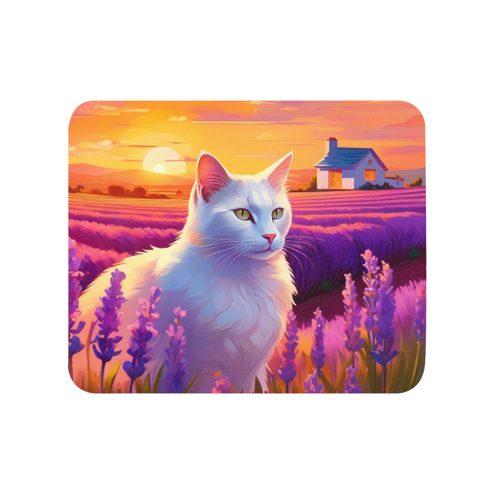 PugMug Custom White Companion Cat Mouse Pad