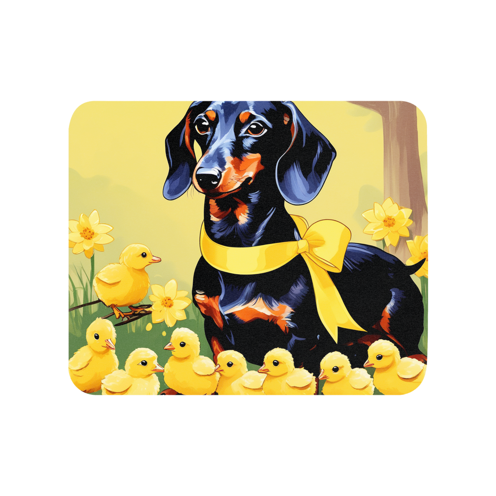 PugMug Custom Black Dachshund Mouse Pad