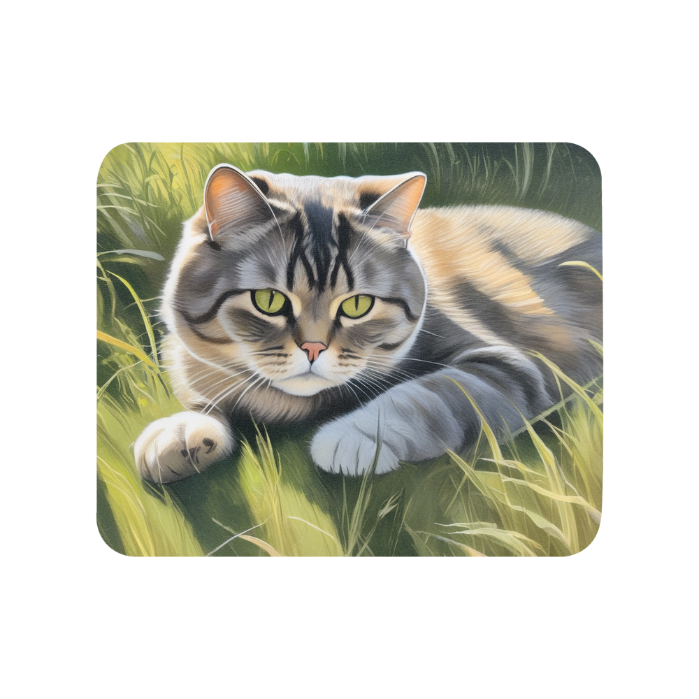 PugMug Custom Tabby Scottish Fold Cat Mouse Pad