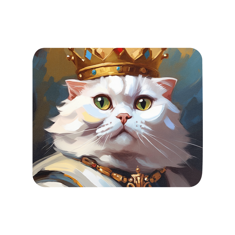 PugMug Custom White Scottish Fold Cat Mouse Pad