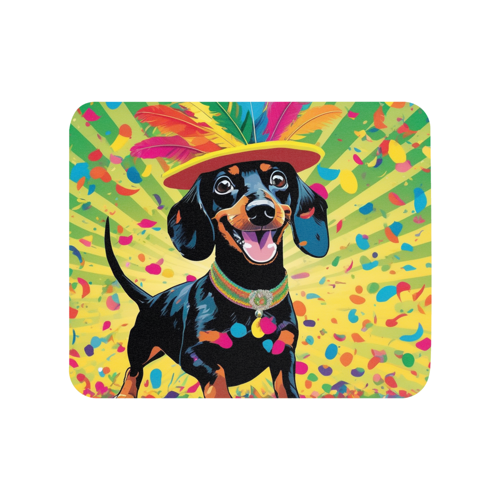PugMug Custom Black Dachshund Mouse Pad