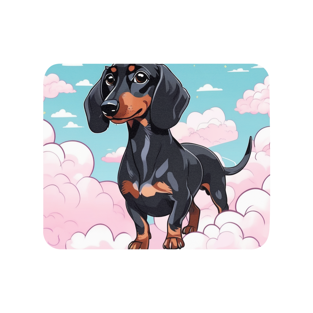 PugMug Custom Black Dachshund Mouse Pad