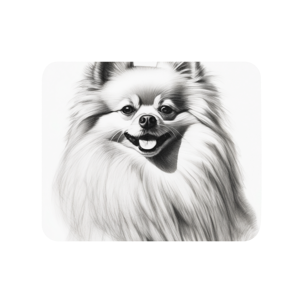 PugMug Custom White Pomeranian Mouse Pad