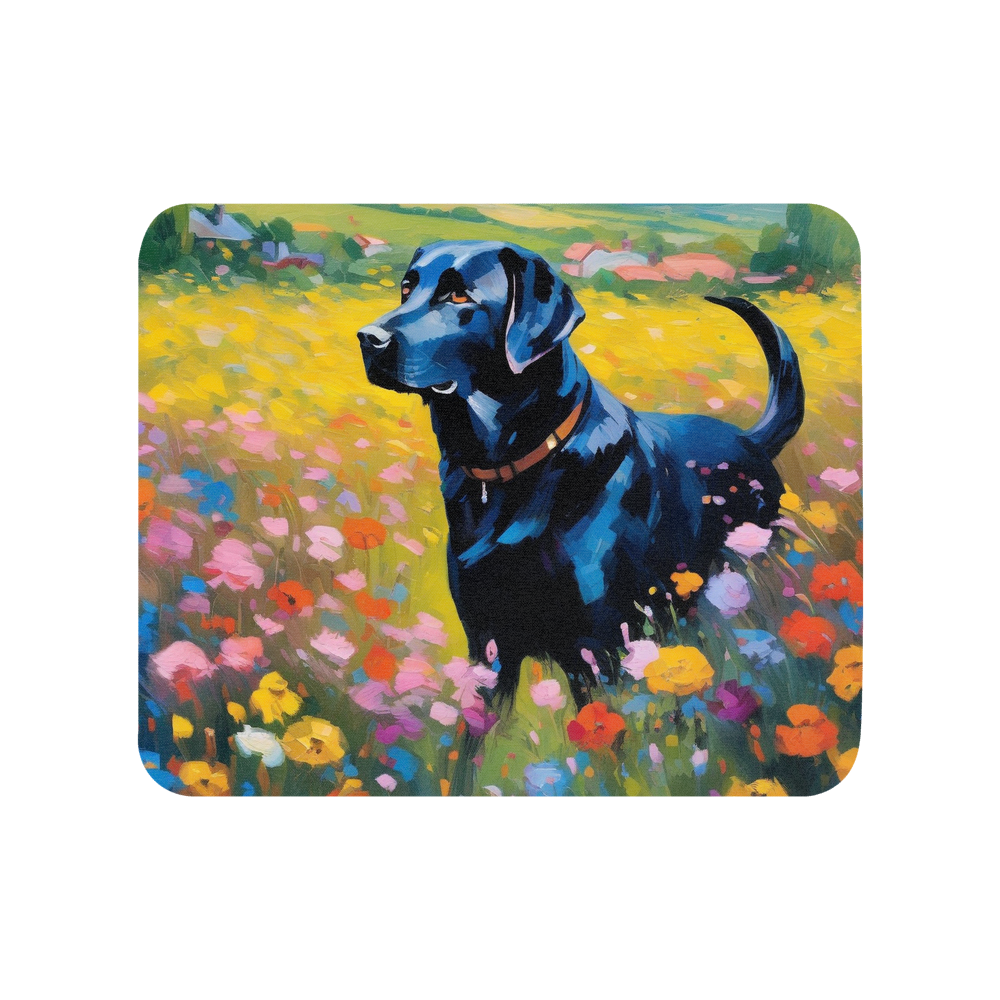 PugMug Custom Black Labrador Retriever Mouse Pad