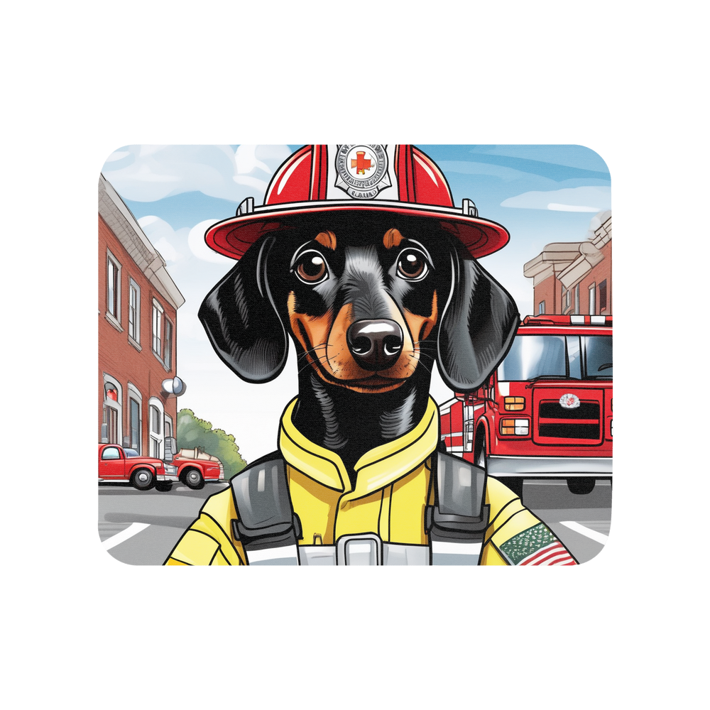 PugMug Custom Black Dachshund Mouse Pad