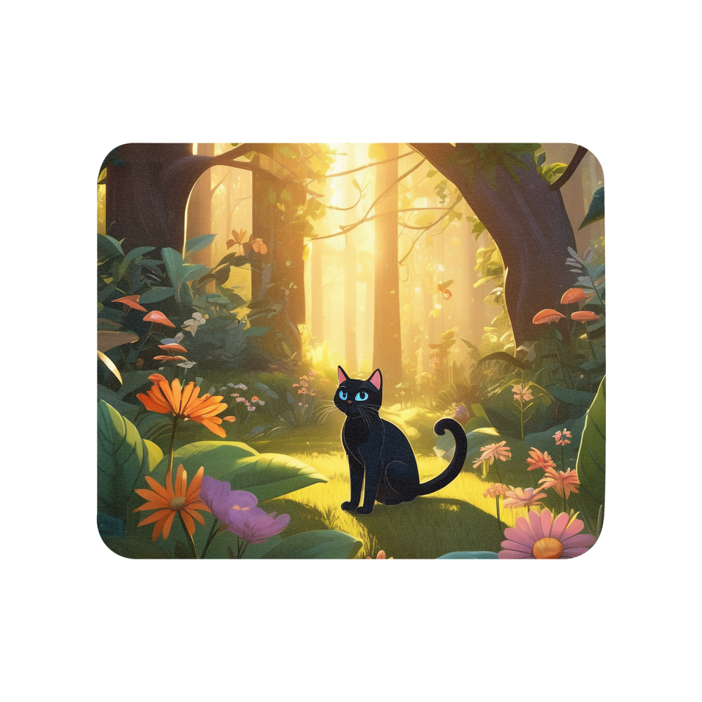 PugMug Custom Black Exotic Cat Mouse Pad