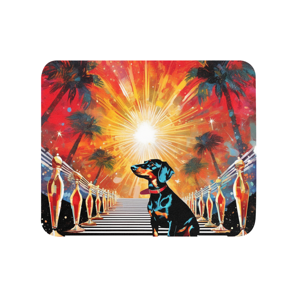 PugMug Custom Black Dachshund Mouse Pad