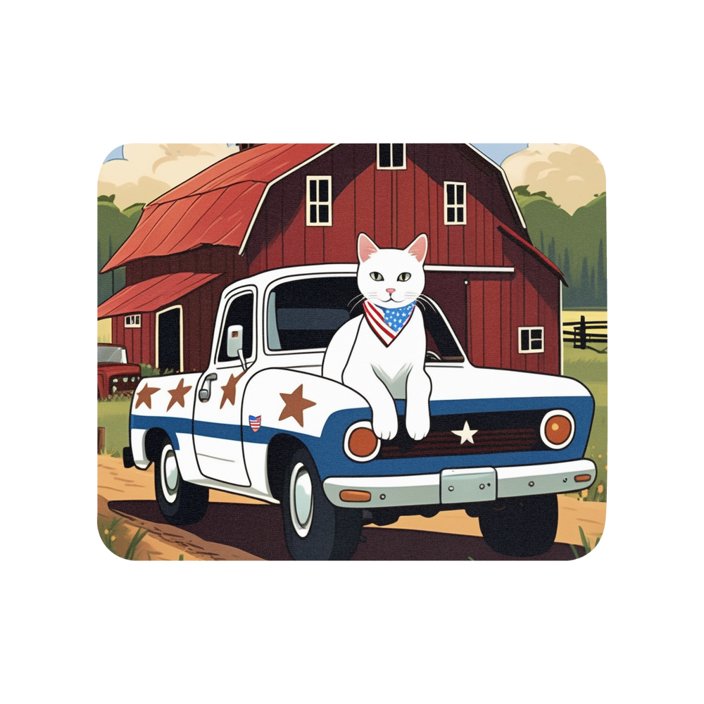 PugMug Custom White Companion Cat Mouse Pad