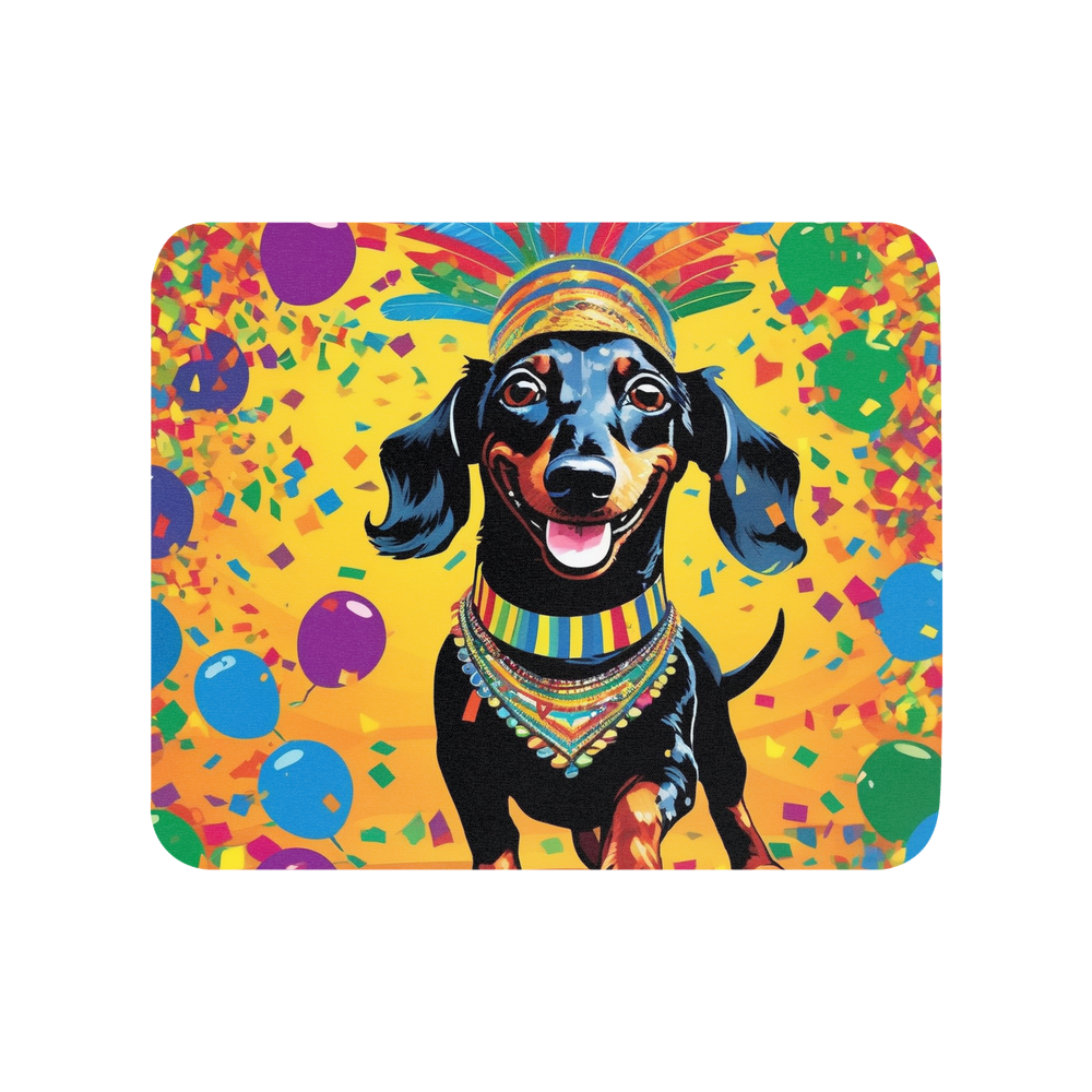 PugMug Custom Black Dachshund Mouse Pad