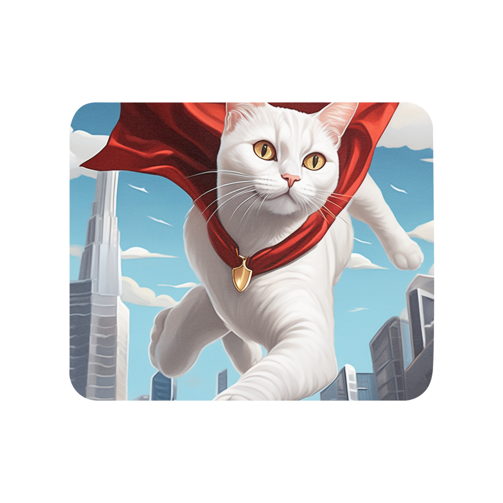 PugMug Custom White Companion Cat Mouse Pad