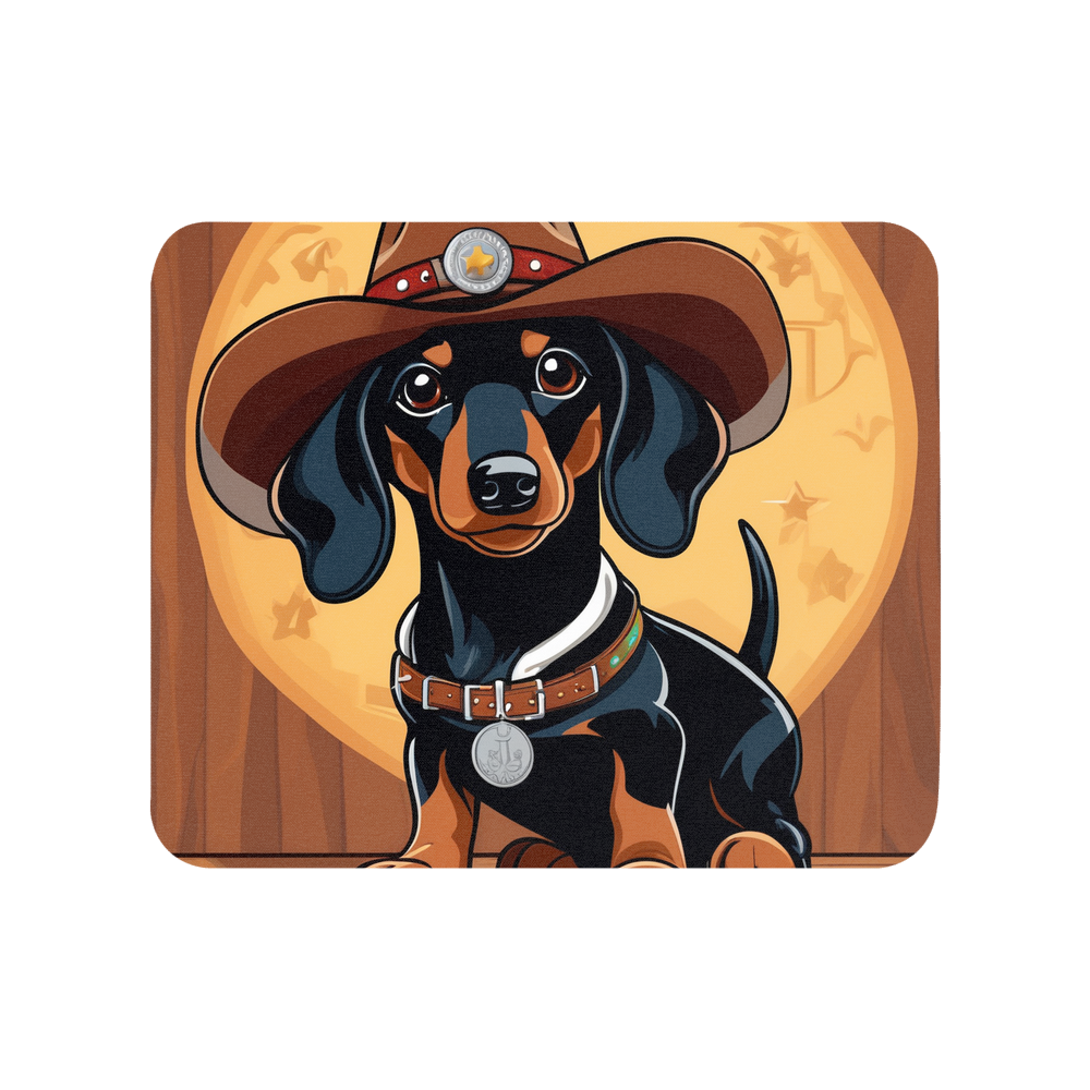 PugMug Custom Black Dachshund Mouse Pad