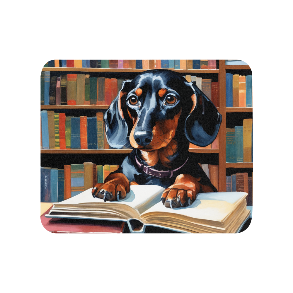 PugMug Custom Black Dachshund Mouse Pad