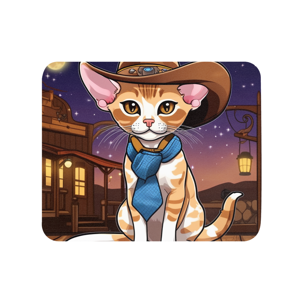 PugMug Custom Tabby Devon Rex Cat Mouse Pad