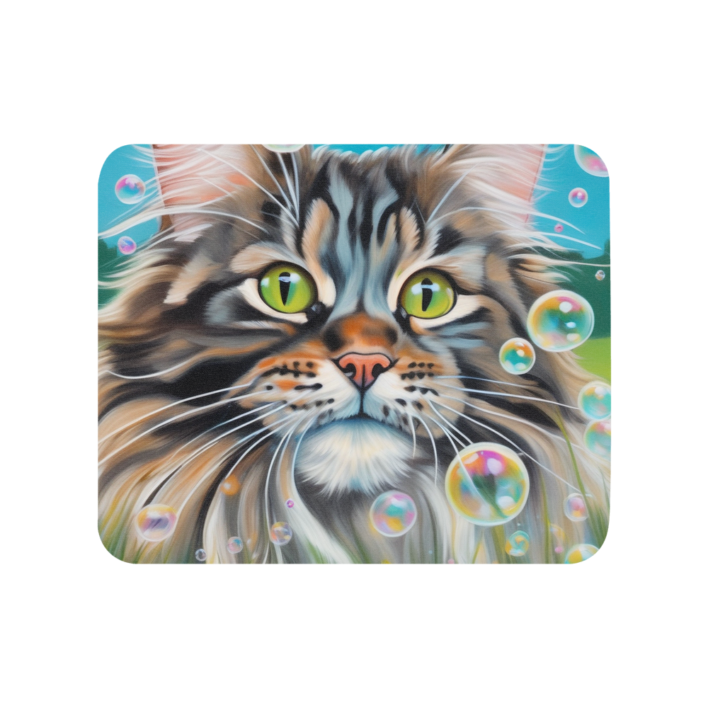 PugMug Custom Tabby Maine Coon Cat Mouse Pad