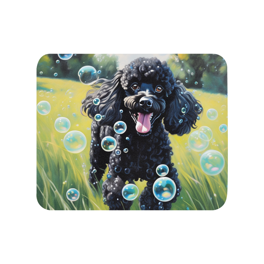 PugMug Custom Black Poodle Mouse Pad
