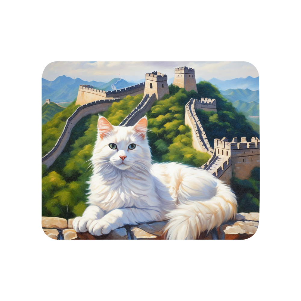 PugMug Custom White Companion Cat Mouse Pad