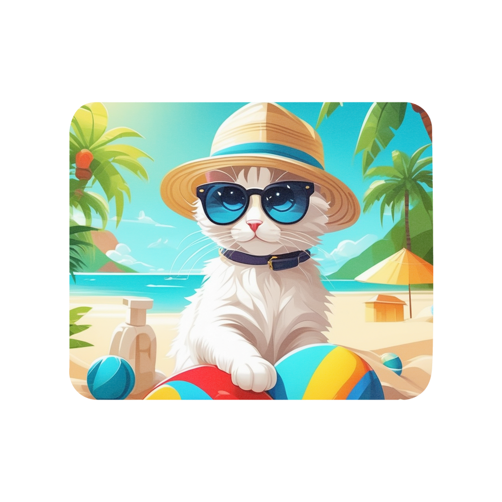 PugMug Custom White Companion Cat Mouse Pad