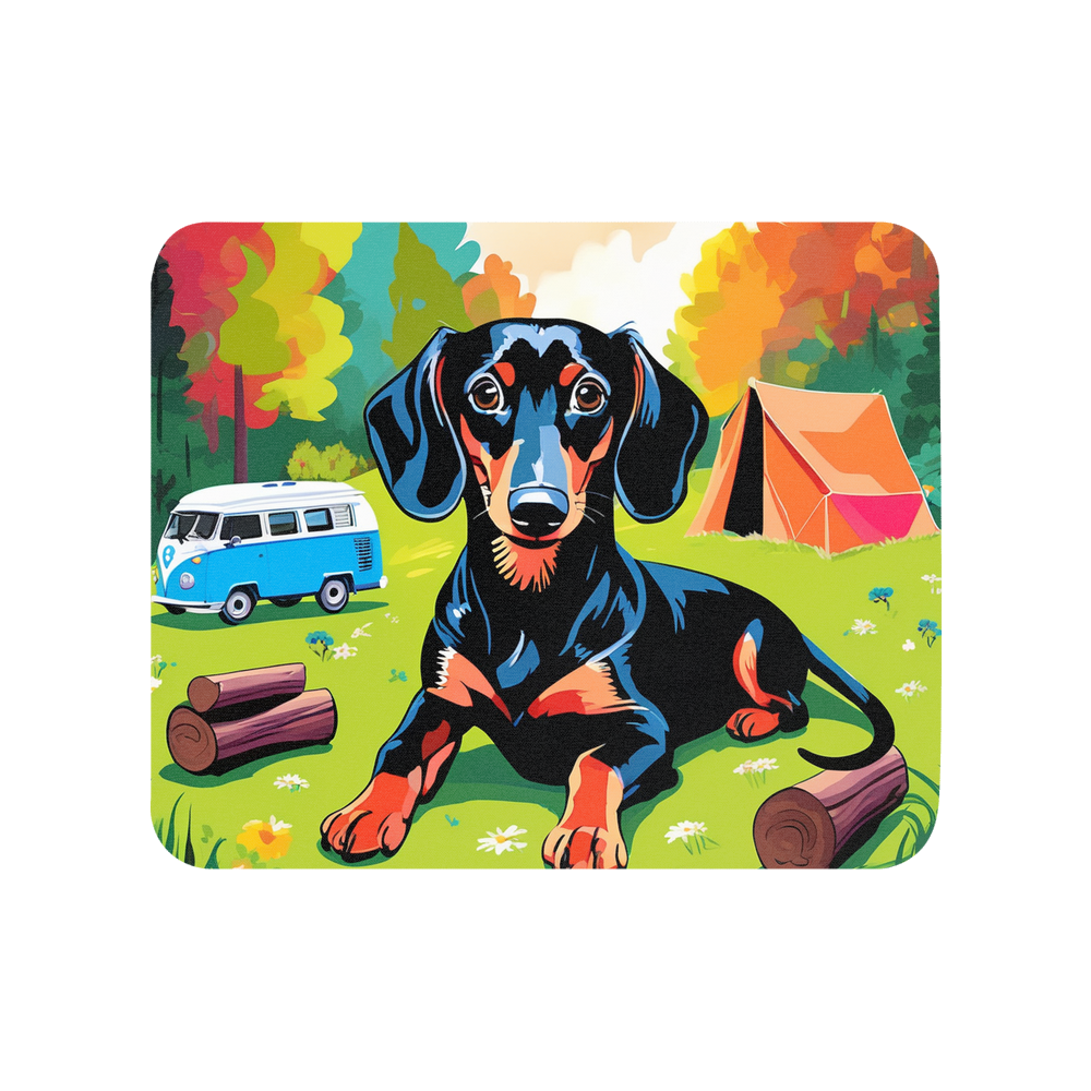 PugMug Custom Black Dachshund Mouse Pad