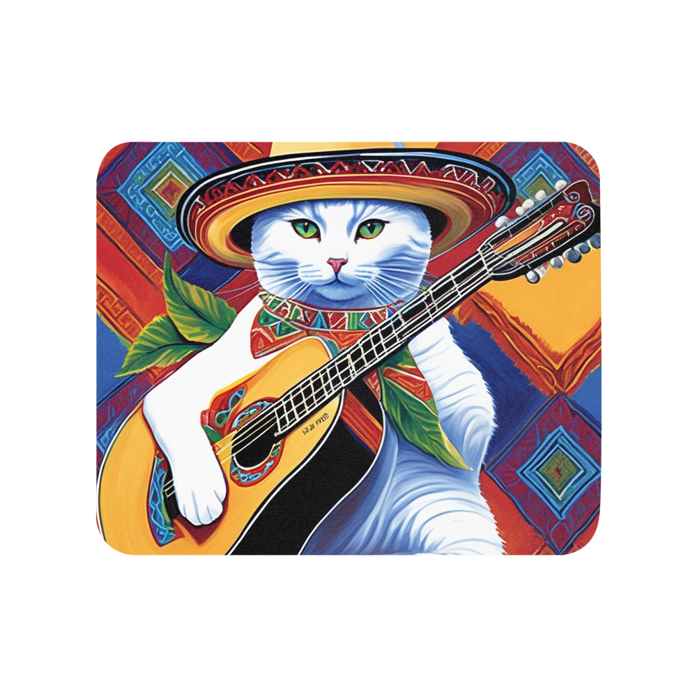 PugMug Custom White Companion Cat Mouse Pad