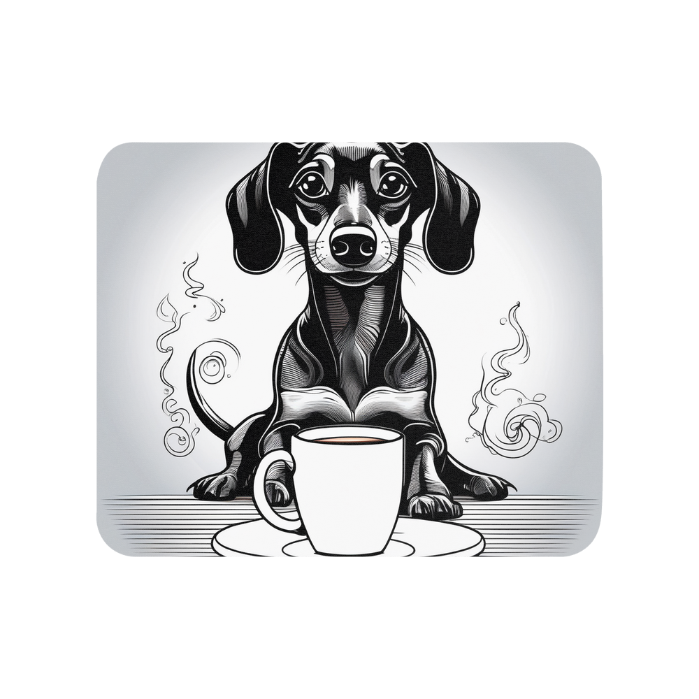 PugMug Custom Black Dachshund Mouse Pad