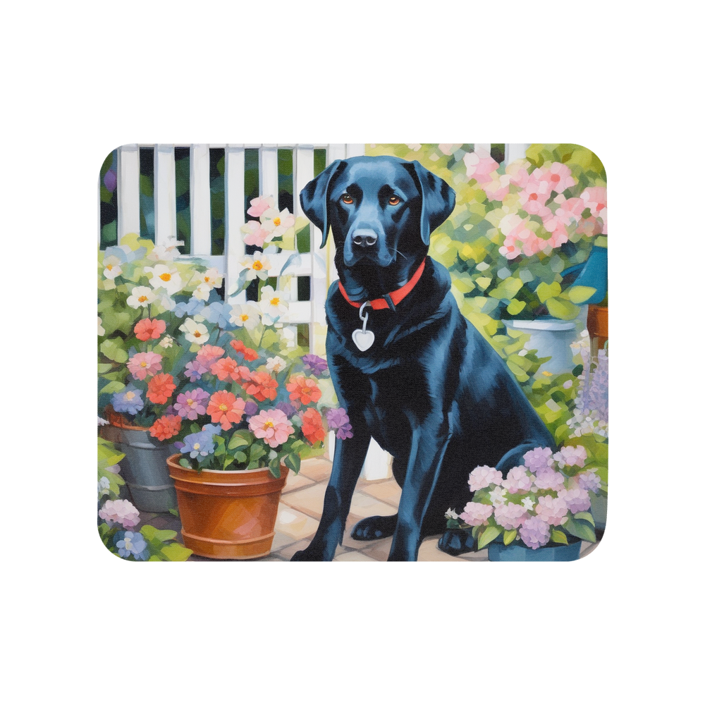PugMug Custom Black Labrador Retriever Mouse Pad