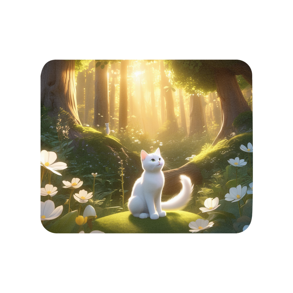 PugMug Custom White Companion Cat Mouse Pad