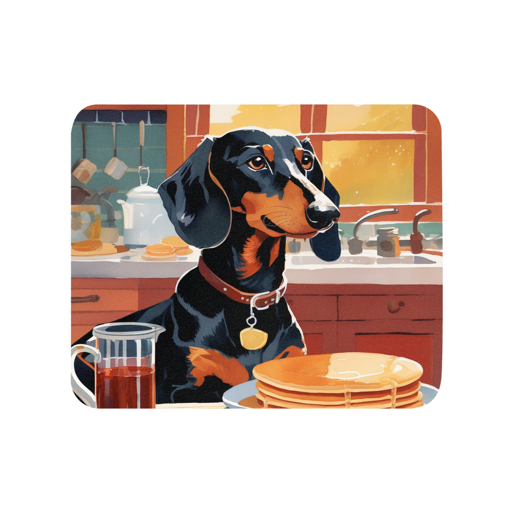 PugMug Custom Black Dachshund Mouse Pad