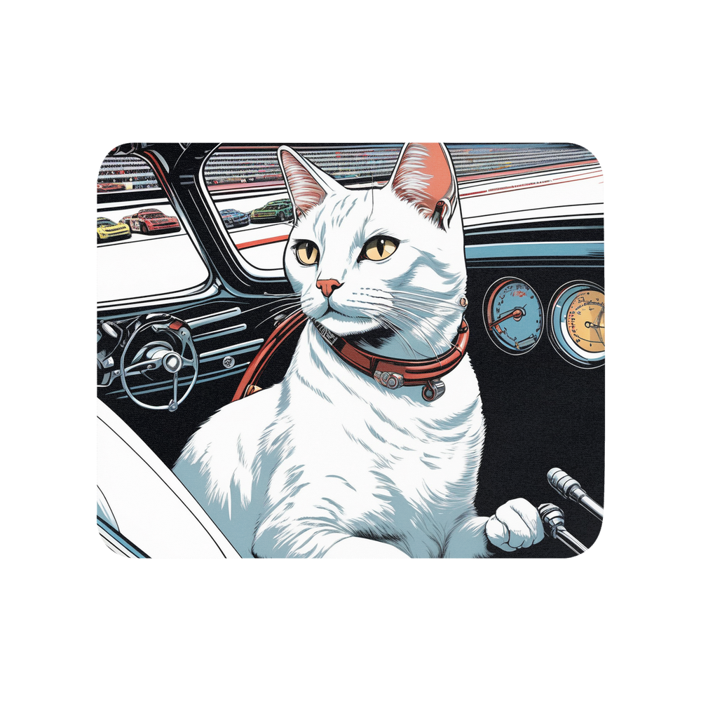 PugMug Custom White Companion Cat Mouse Pad